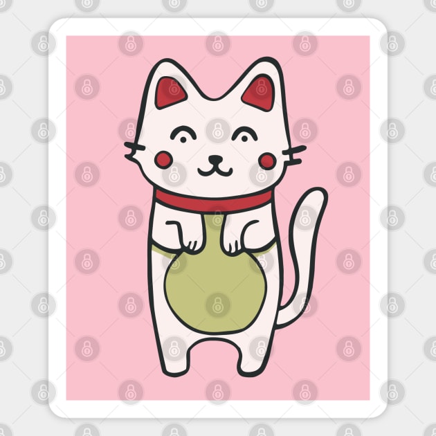 Cute Chinese lucky cat Magnet by Kawaii Bomb